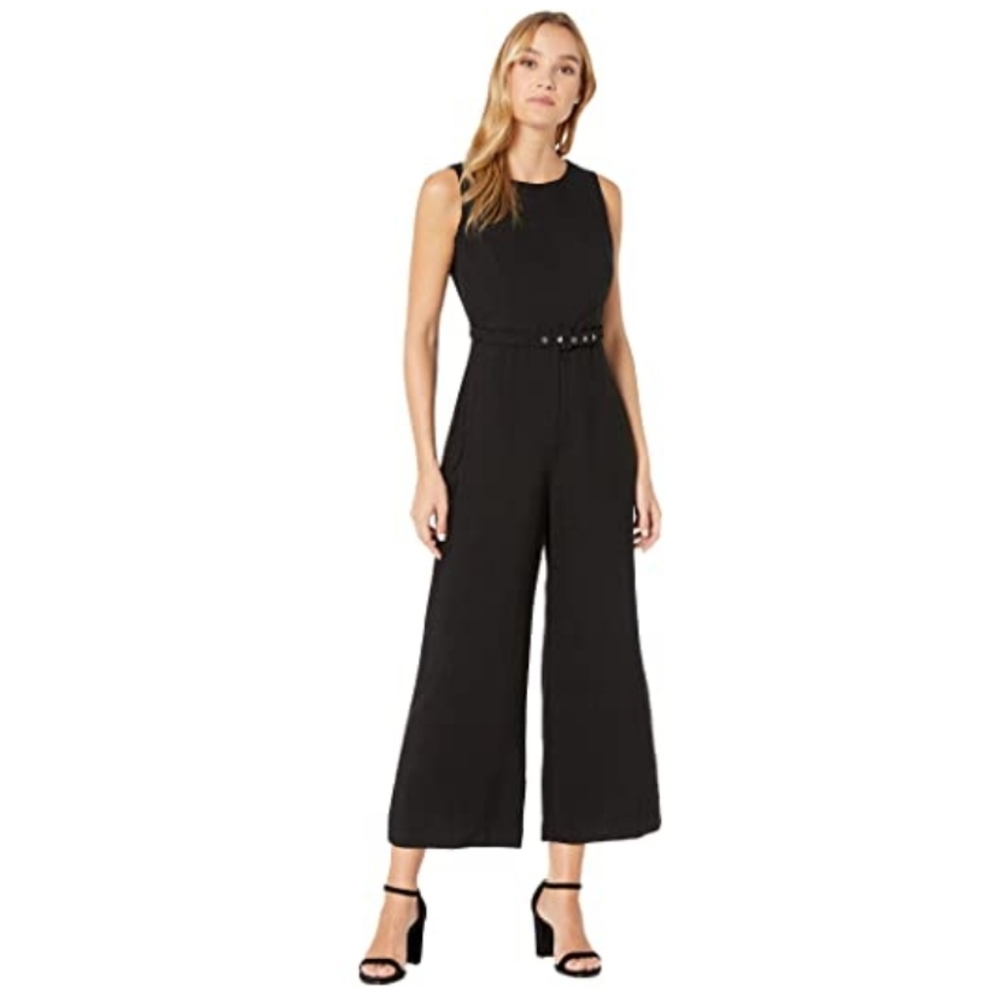 Bardot Belted Black Jumpsuit - 4/XS